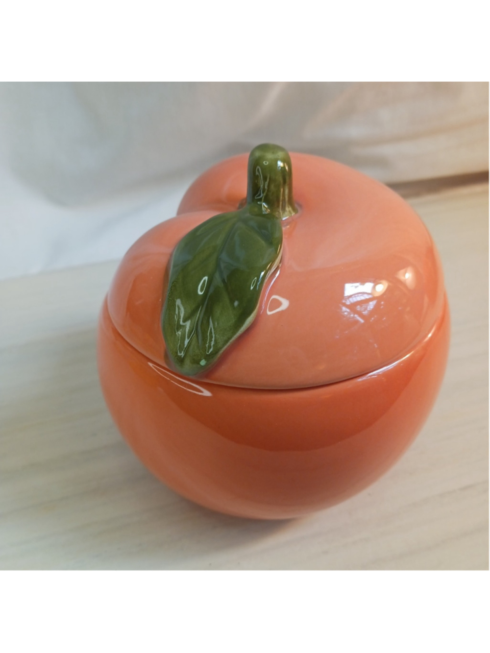 Ceramic Peach Jar Kitchen Orange With Lid Just Peachy By Ashland Spring juicy